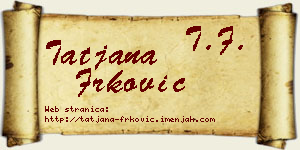 Tatjana Frković vizit kartica